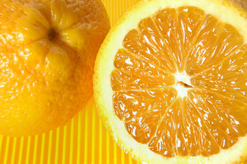 fresh orange on background
