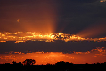 Sonnenuntergang im Outback, Australien