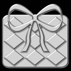 Cadeau métal argenté