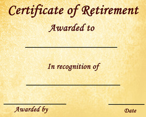 certificate of retirement