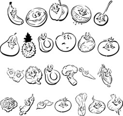 Happy Fruit and Vegetables