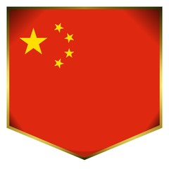 drapeau ecusson chine china flag