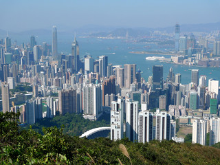 Fototapeta premium View from the Jardine's Lookout, Hong Kong