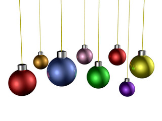 Colorful Christmas Hangings (with clipping paths)