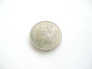 10 francs pièce argentée 1986