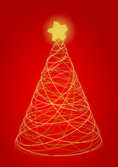 red christmas tree