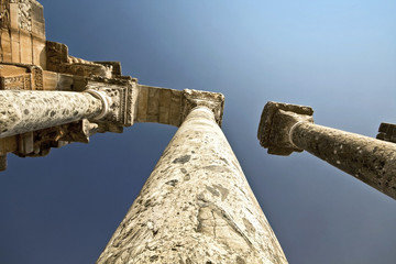 Ancient Greek pillars in North Greece