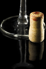 Red wine cork concept