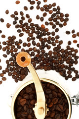 coffee grinder with coffee beans
