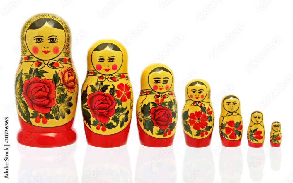 Wall mural Babushka Dolls