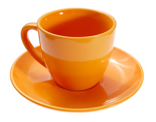 Emty cup witn saucer