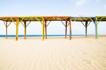canopies on beach