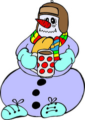Snowman with flu