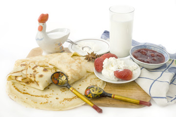 pancake with milk