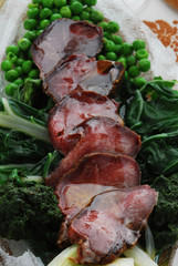 Lingua secca con verdura - Spinaci Bietola -  Cucina istriana