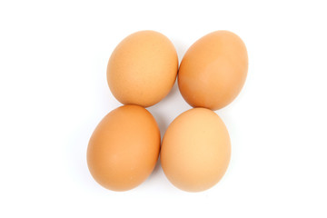 four chicken eggs