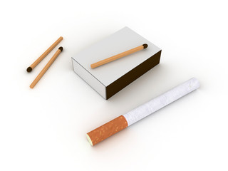 Matches and cigarette