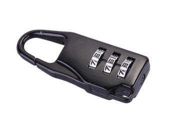 padlock with a code on a white background