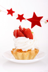 pastry with holiday red stars