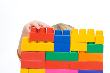 Obraz premium playing with blocks
