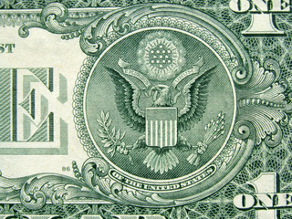 Close up of US dollar