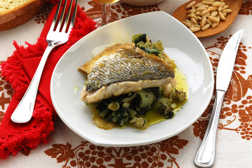 Filetti di branzino farciti  Secondi di pesce Cucina Dalmazia