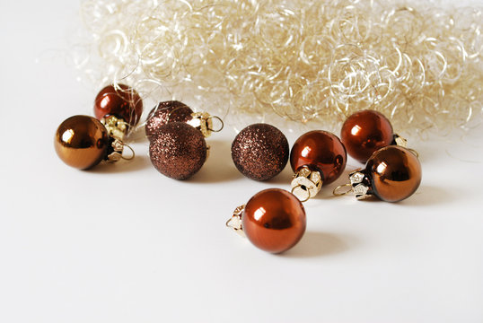 weihnachtskugel lametta
