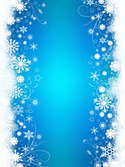Fototapety  Śnieg na niebieskim tle