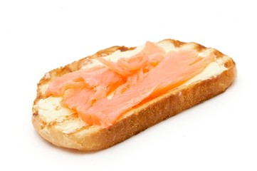 Toast bread with fish
