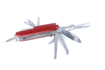 marketing red swiss army pocket knife tool