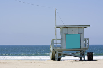 Lifeguard hut.