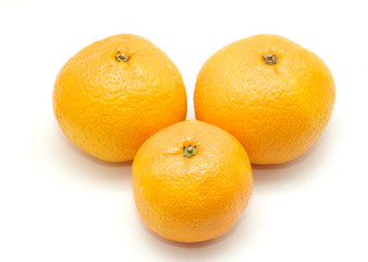 three tangerines