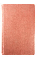 Red Antique book isolated on white.