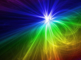Rainbow explosion fractal