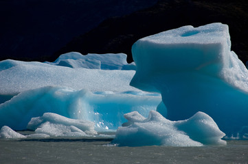 Ice, Glacier Grey, Torres del Paine, Patagonia