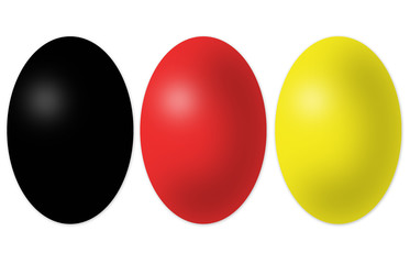 Ostereier - Schwarz Rot Gold