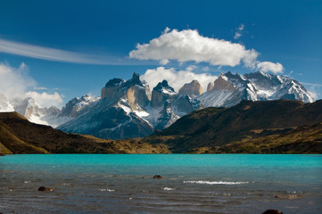 Torres del Paine mountain range, Patagonia - obrazy, fototapety, plakaty