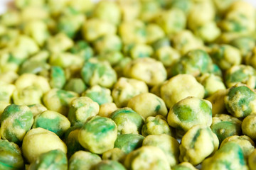 wasabi coated green peas