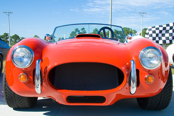 Classic red sports car