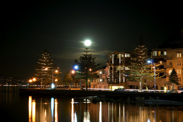 Fototapeta na wymiar Wellington w nocy miasto