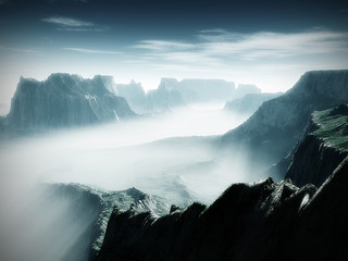 Foggy valley