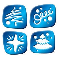 newyear three-dimensional icons