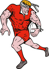 Rugby player running