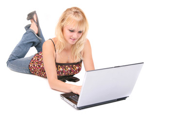 woman with laptop