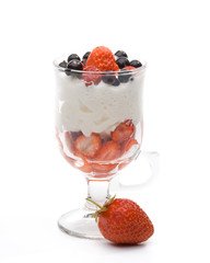 Strawberry with whipped cream