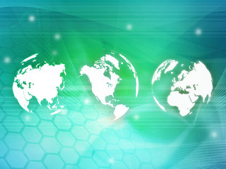 world map technology style