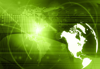 America map technology-style artwork