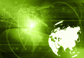 Asia map technology-style artwork