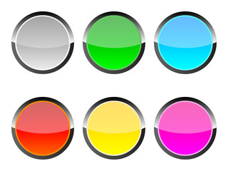 modern web buttons different colors vector illustration