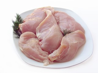 chicken raw meat as fillets